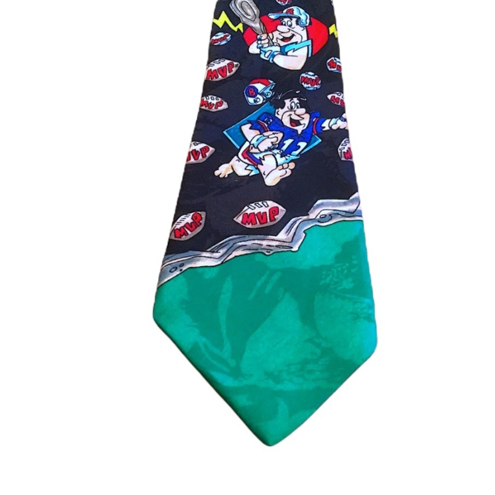 Fred FLINSTONE MVP 56 inches 100% polyester neck tie cartoon novelty football